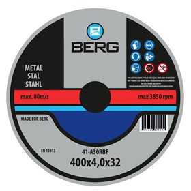 Tarcza do cięcia metalu 41 400x4.0x32mm Berg B409040000