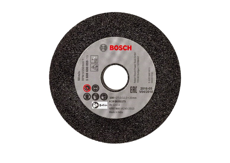 Tarcza szlifierska do szlifierek prostych 100 mm, 20 mm, 24 Bosch 1608600059