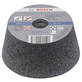 Pokrywa szlifierska, stożkowa - kamień/beton 90 mm, 110 mm, 55 mm, 24 Bosch 1608600239