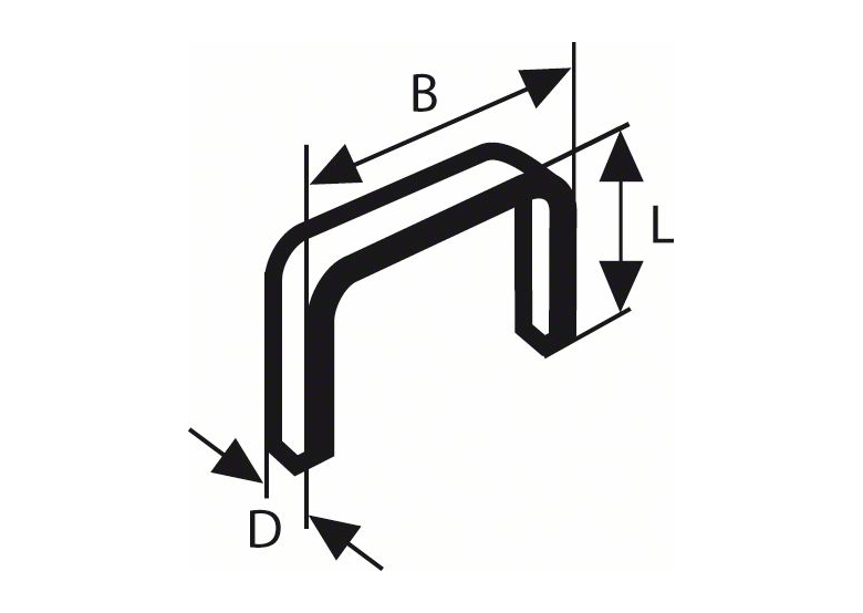 Zszywka z cienkiego drutu, typ 53 11,4 x 0,74 x 14 mm Bosch 1609200368