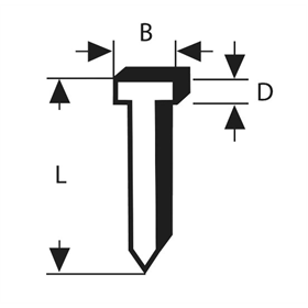 Gwóźdź, typ 47 1,8 x 1,27 x 23 mm Bosch 1609200378
