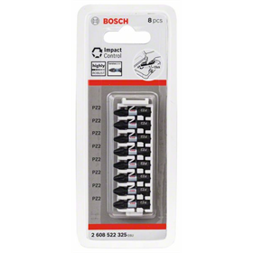 8-częściowy zestaw końcówek wkręcających Impact Control Bosch 2608522325