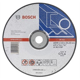 Tarcza tnąca wygięta, do metalu A 30 S BF, 125 mm, 22,23 mm, 2,5 mm Bosch 2608600221