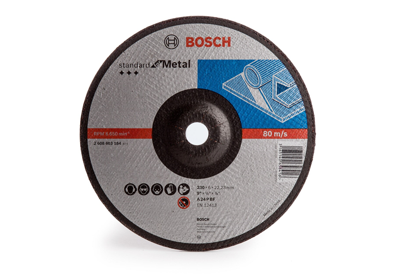 Bosch 2608603184 Metal Grinding Disc 230mm x 6mm Bosch 2608603184