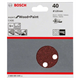 5-częściowy zestaw papierów ściernych 125 mm, 40 Bosch 2608605640