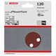 5-częściowy zestaw papierów ściernych 125 mm, 120 Bosch 2608605643