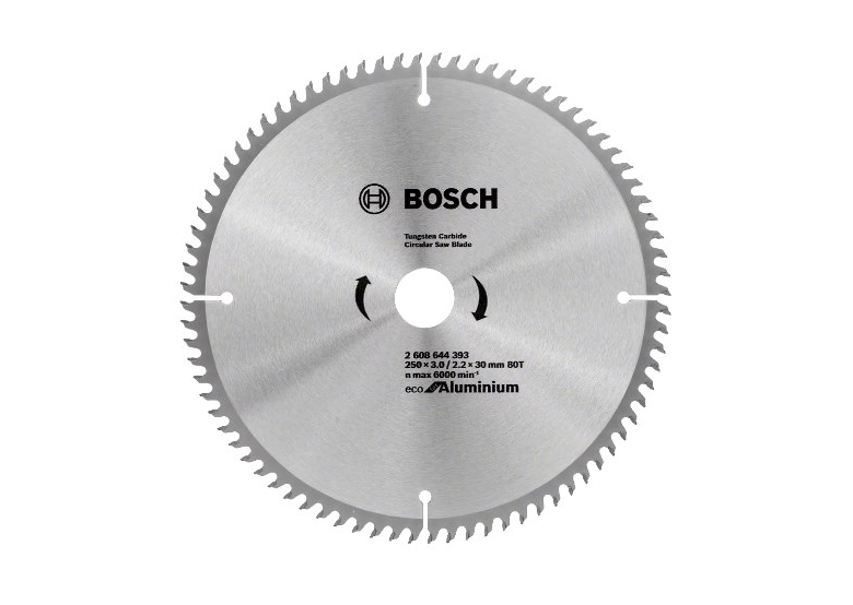 Piła zębata do aluminium ECO 250x30mm Z80 Bosch 2608644393