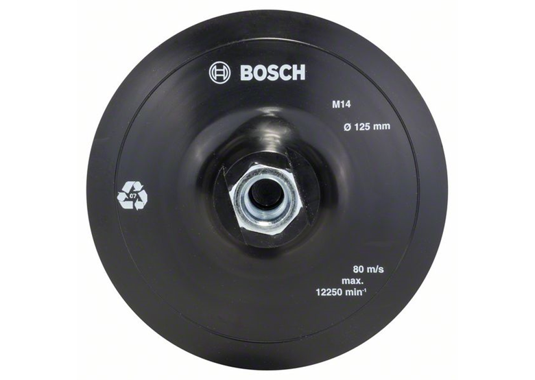 Gumowa płyta szlifierska do szlifierek kątowych, na rzep 125mm Bosch 2609256272