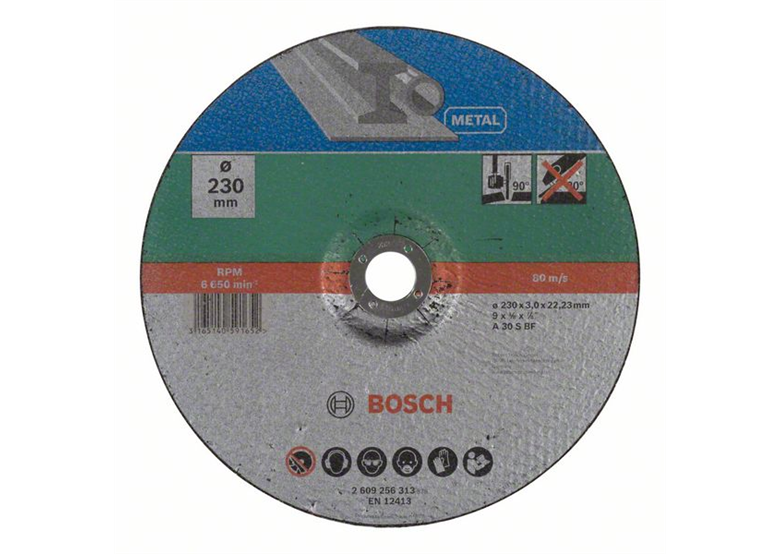 Tarcza tnąca, wygięta, do metalu 230mm Bosch 2609256313