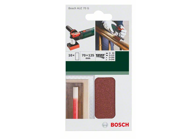 Zestaw papierów ściernych  70x125mm, 10szt. Bosch 2609256D33