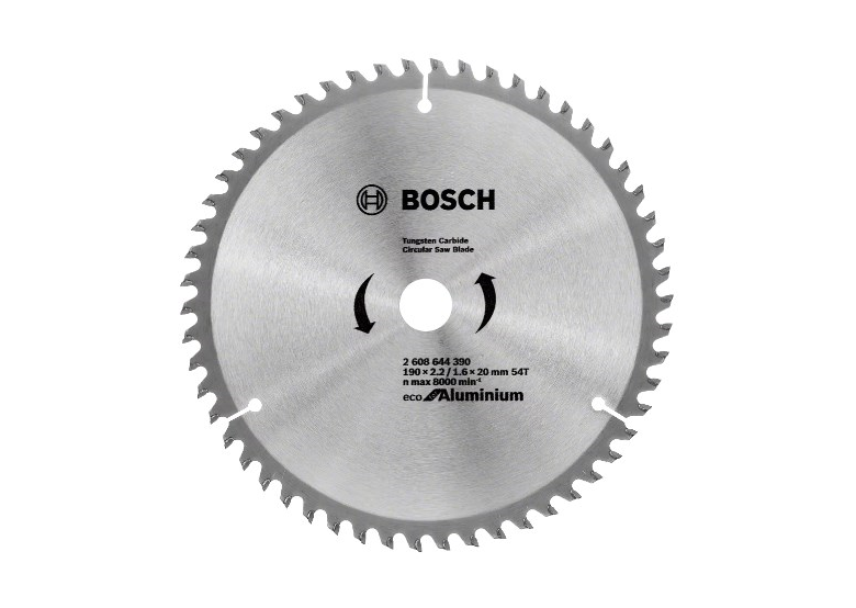 Piła zębata do aluminium 190x20mm Z54 Bosch ECO Alu