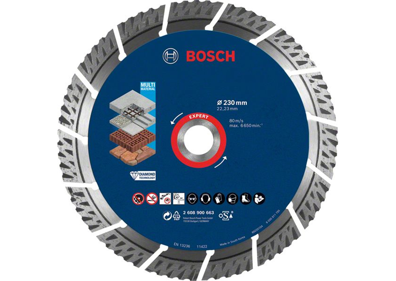 Diamentowa tarcza tnąca 230x22,23x2,4x15mm Bosch EXPERT MultiMaterial