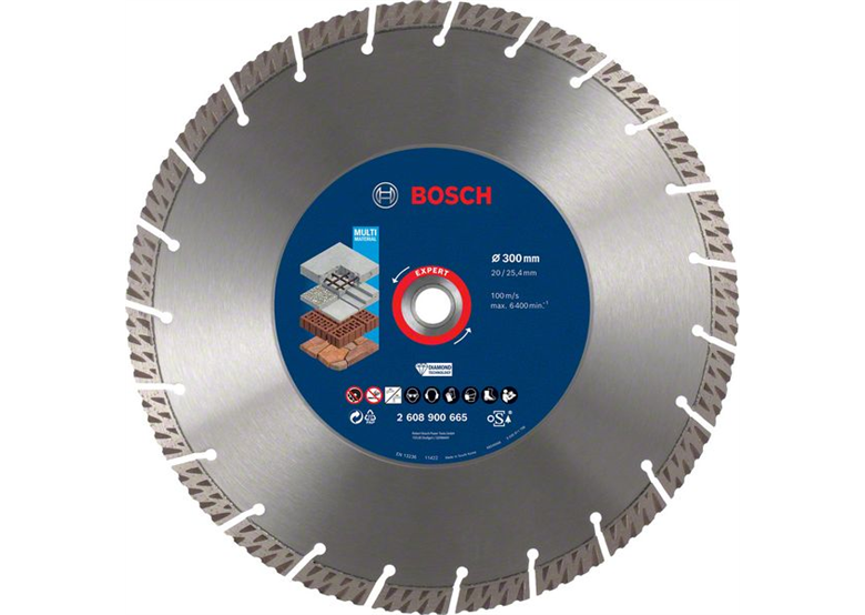 Diamentowa tarcza tnąca 300x20/25,40x3x15mm Bosch EXPERT MultiMaterial