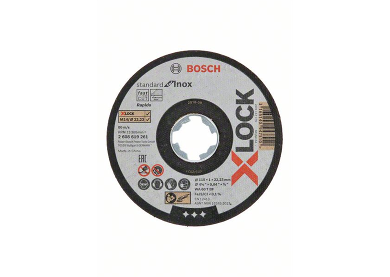 Tarcza korundowa X-Lock 115mm Bosch Standard for Inox