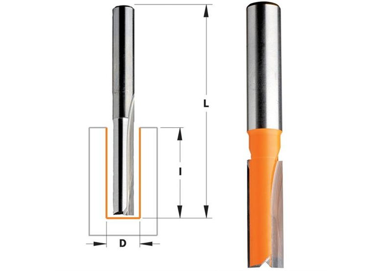 Frez prosty - seria długa  fi - 6  I - 25,4 s-8 Cmt 912.060.11