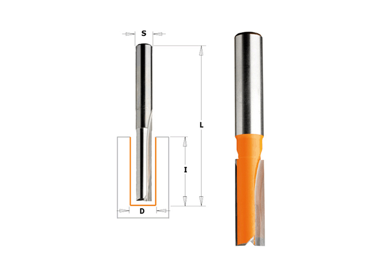 Frez prosty - seria długa  fi - 12 I - 50,8 s-12 Cmt 912.622.11