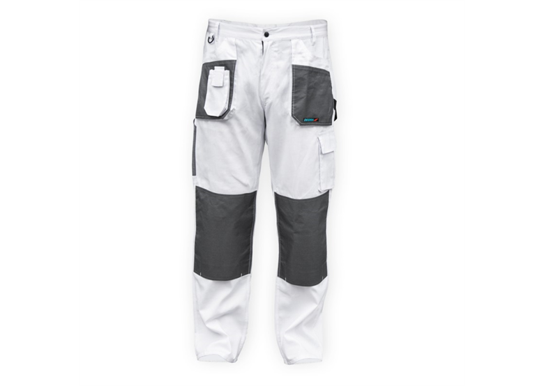 Spodnie ochronne XL/56, białe, gramatura 190g/m2 Dedra BH4SP-XL