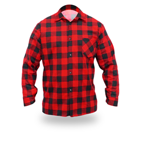 Koszula flanelowa czerwona, rozm.S, 100% bawełna Dedra BH51F1-S