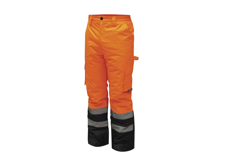 Spodnie ocieplane odblaskowe rozm.XL, pomarańczowe Dedra BH80SP2-XL