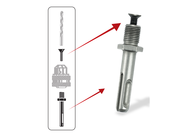 Adapter SDS plus 1/2"" 20UNF Dedra YKS009