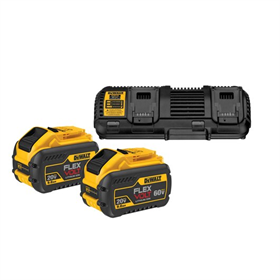 Zestaw 2 akumulatorów 9.0Ah i ładowarki 4A DeWalt FLEXVOLT DCB132X2