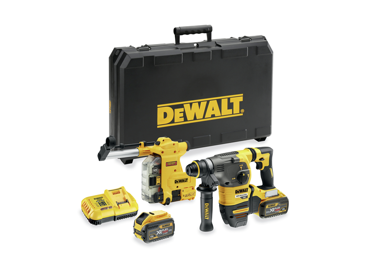 Młotowiertarka z modułem odsysającym DeWalt FLEXVOLT DCH335X2 2x9,0Ah