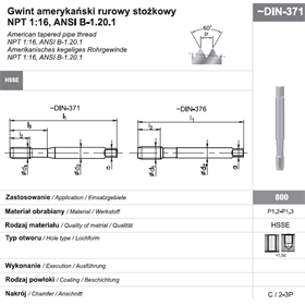 Gwintownik maszynowy wysokowydajny Fanar 152220