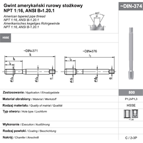 Gwintownik maszynowy wysokowydajny Fanar 79452