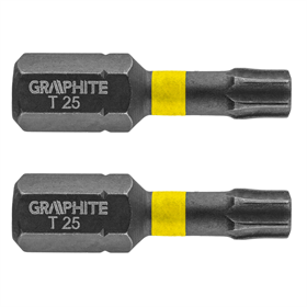 Bity udarowe TX25x25mm, 2szt. Graphite 56H514