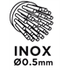 Szczotka druciana tarczowa 125x20mm, INOX Graphite 57H592