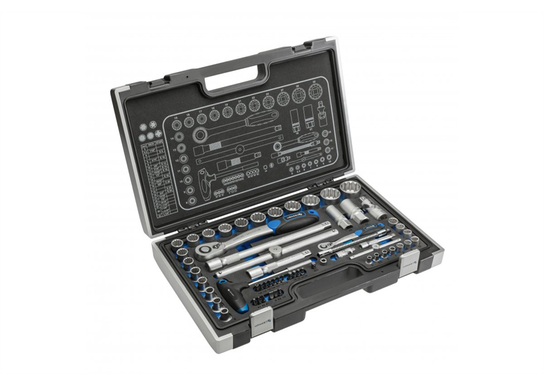 Klucze nasadowe spline 1/4” i 1/2”, zestaw 60 elementów Högert HT1R470