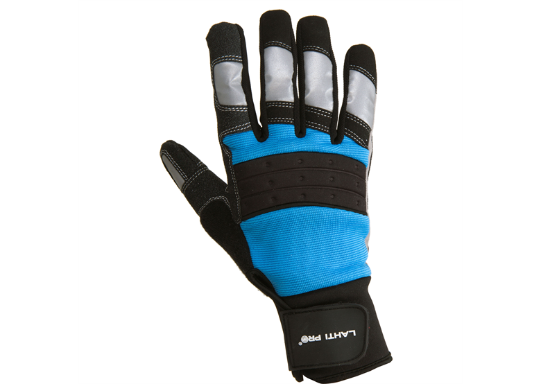 Rękawice warsztatowe czarno-niebieskie, 10 Lahti Pro L280710K