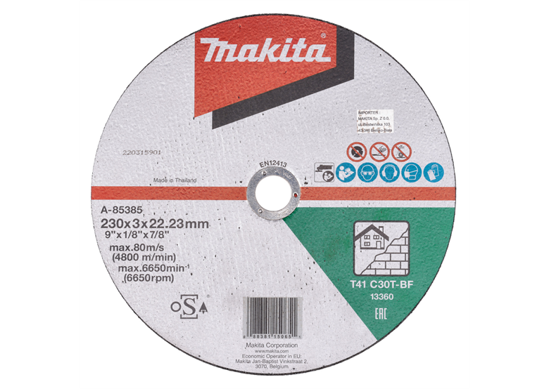 Tarcza tnąca 230x3x22 mm Makita A-85385