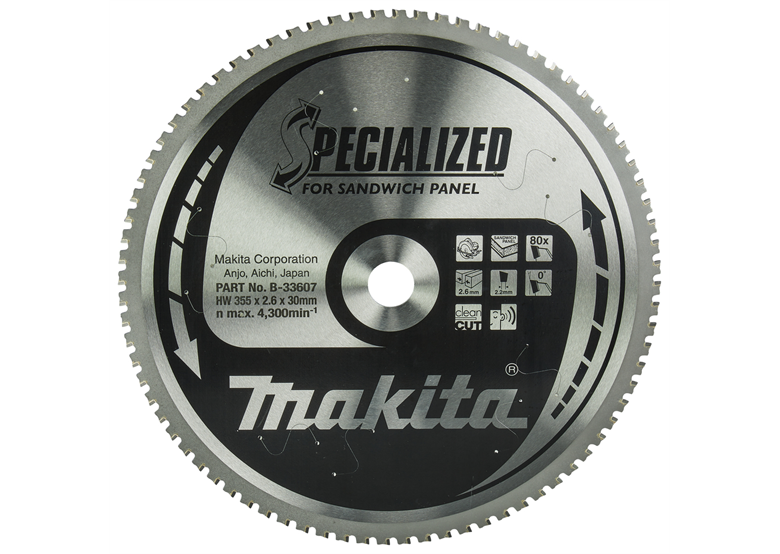 Tarcza tnąca Specialized 355x30mm, 80Z Makita B-33607