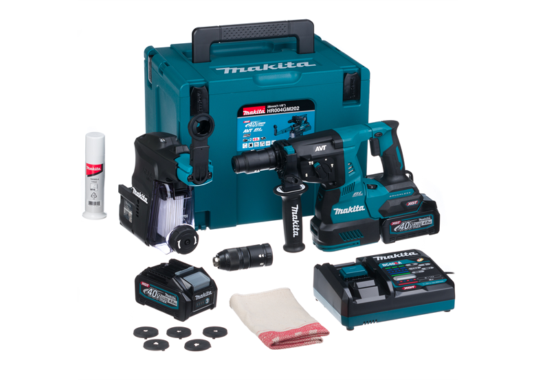 Młot udarowo-obrotowy SDS-Plus Makita XGT HR004GM202 2x4,0Ah MAKPAC 4