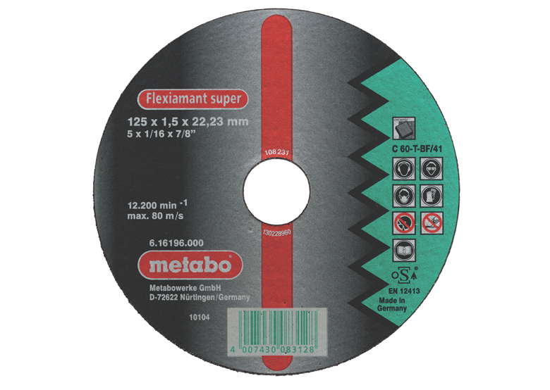 Tarcza tnąca Flexiamant super  C 30-S 125×1,5×22,2mm  do ceramiki Metabo 616196000