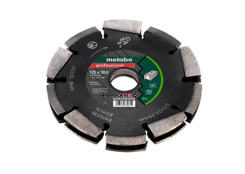 Tarcza do bruzdownic Dia-FS2, 125x18x22,23 mm, professional, UP, uniwersalny Metabo 628298000