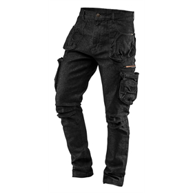 Spodnie robocze 5-kieszeniowe DENIM, czarne, rozmiar XS Neo 81-233-XS