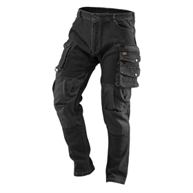 Spodnie robocze DENIM, czarne, rozmiar M Neo 81-236-M