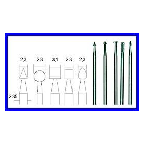 Zestaw frezów ze stali wolframowo - wanadowej O 2,3 i 3,1 mm Proxxon PR28710