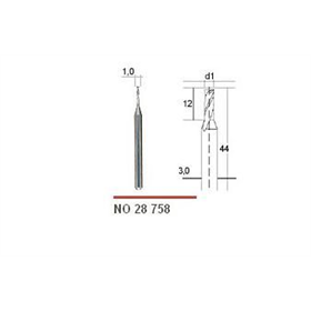 Wysokiej klasy frez wykonany ze stali HM o średnicy 1mm Proxxon PR28758