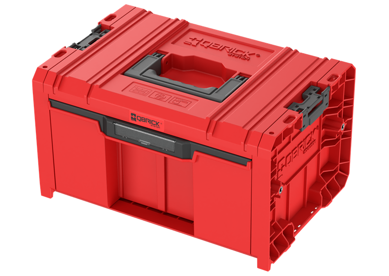 Skrzynka z szufladą Qbrick System PRO 2.0 DRAWER 1 TOOLBOX BASIC RED Ultra HD Custom