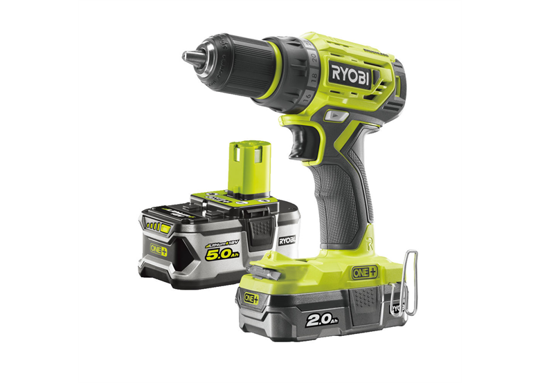 Wiertarko-wkrętarka Ryobi ONE+ R18DD7-252S 1x2,0Ah, 1x5,0Ah