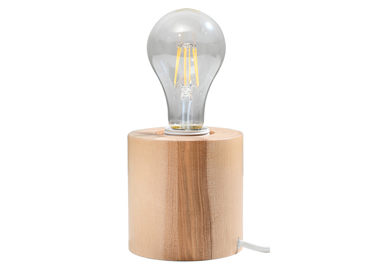 Lampa biurkowa SALGADO naturalne drewno Sollux Lighting Peach Puff