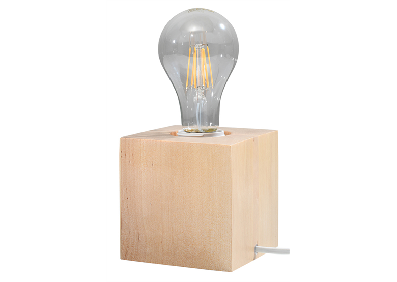 Lampa biurkowa ARIZ naturalne drewno Sollux Lighting Peach Puff