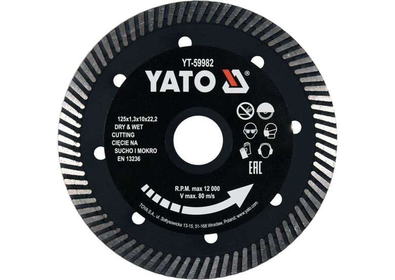 Tarcza diamentowa Turbo 125x22.2mm Yato YT-59982