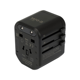 Adapter podróżny uniw. usb, usb-c 18w Yato YT-81300